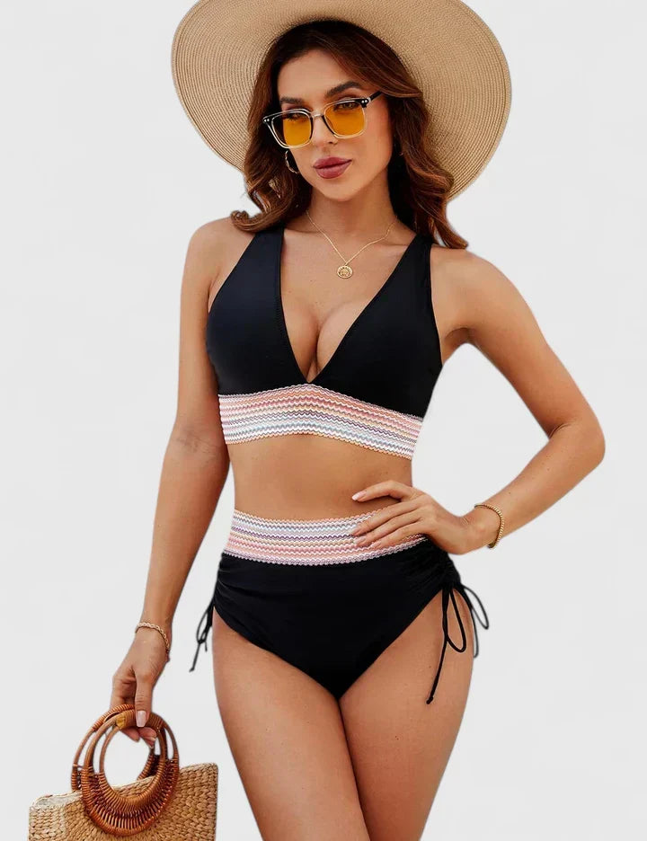 Baptistine | Elegants augstās jostas bikini komplekts