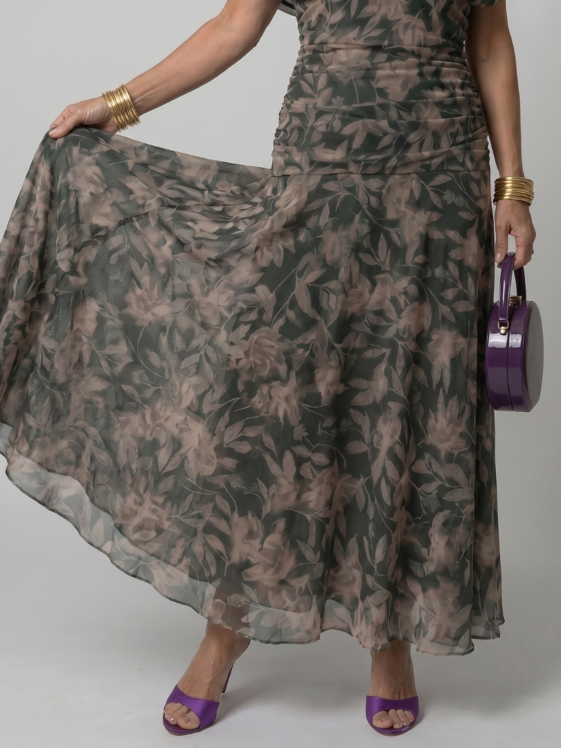 Eulalie | Off Shoulder Flow Midi Kleita
