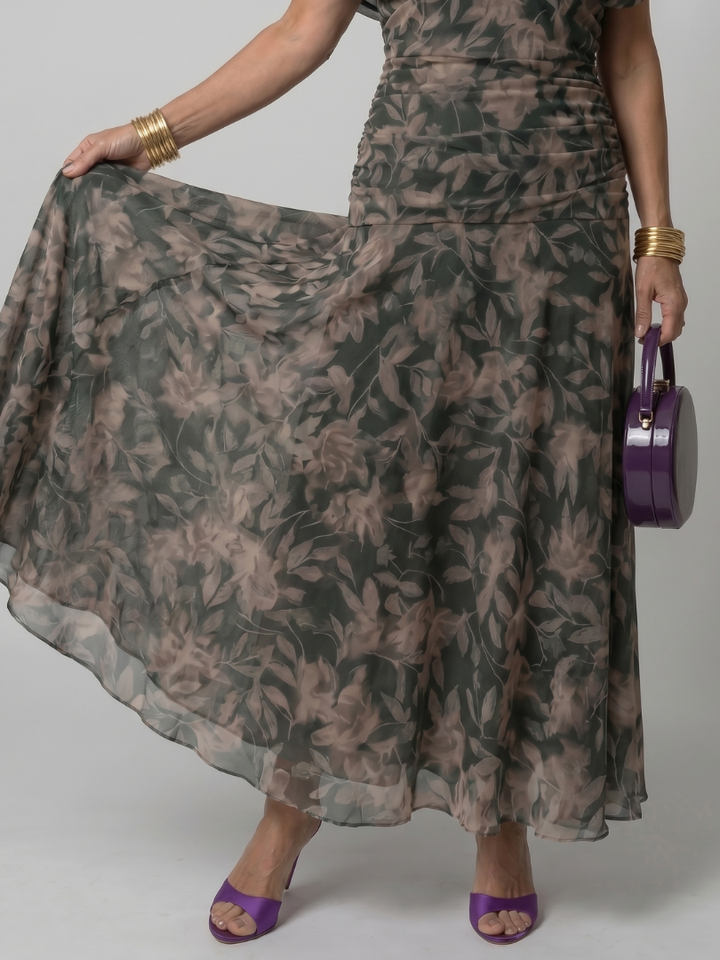 Eulalie | Off Shoulder Flow Midi Kleita
