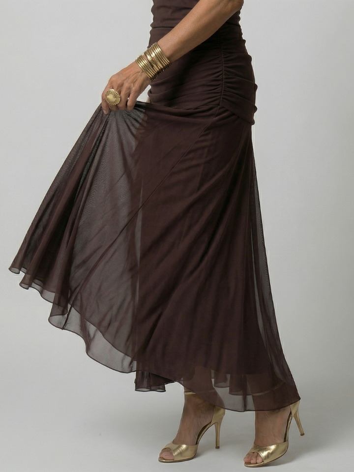 Fiorella | Off Shoulder Flow Midi Kleita