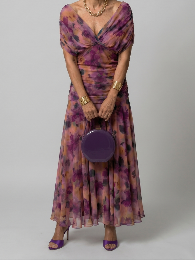 Eulalie | Off Shoulder Flow Midi Kleita