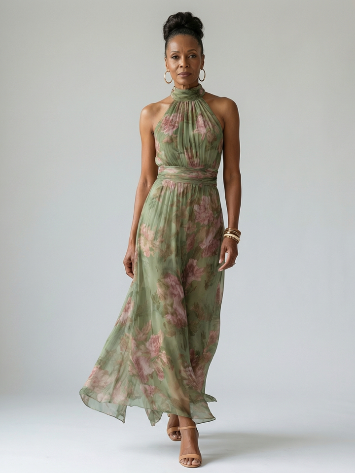 Pauline | Savākts halter midi kleita