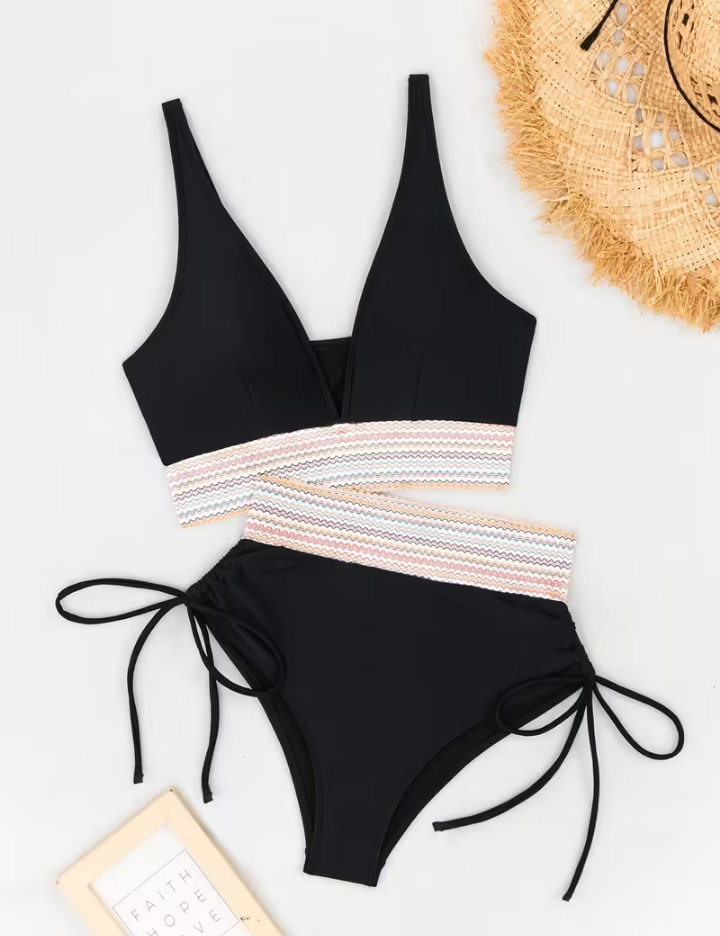 Baptistine | Elegants augstās jostas bikini komplekts
