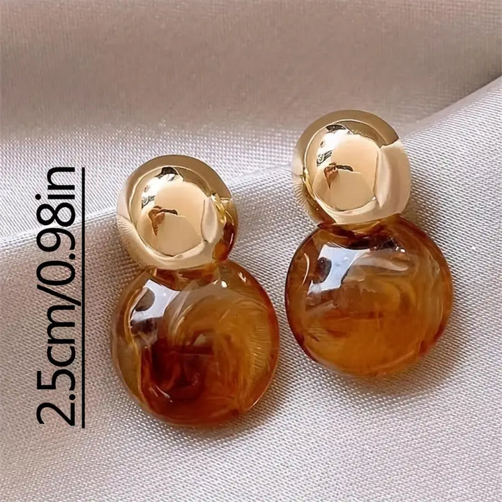Aurélie Amber Pilienu Earrings | Zeltaini
