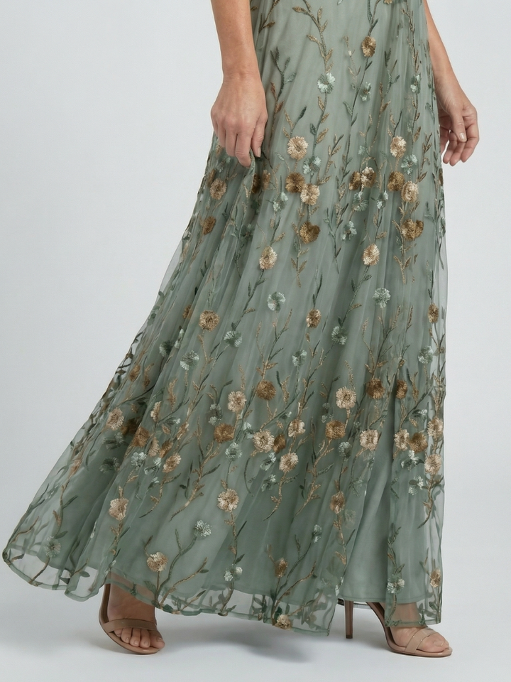 Manon | Halter Bloom Flow Maxi Kleita