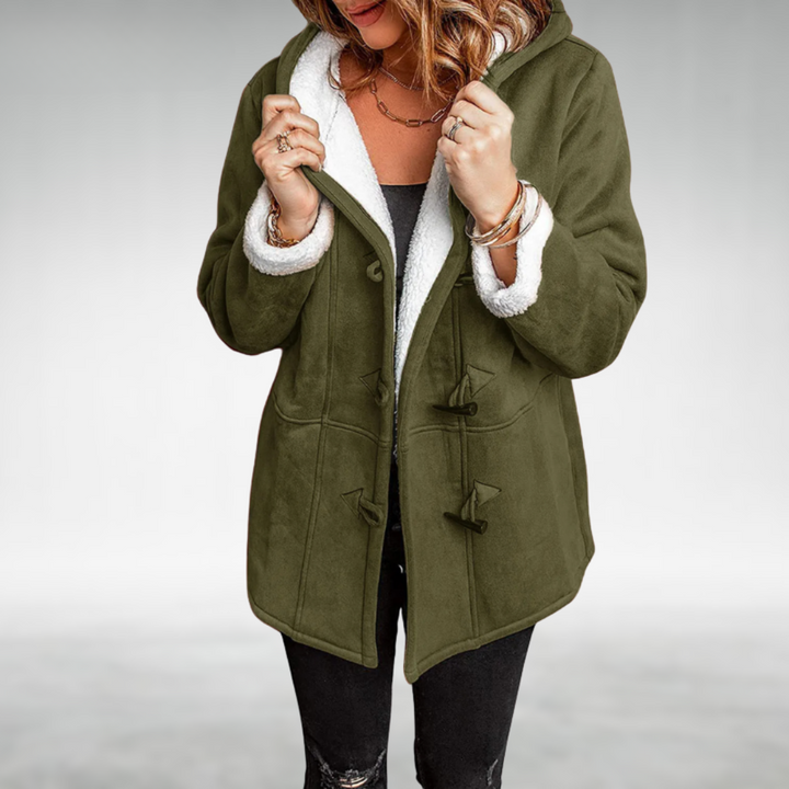 Clementine | Izsmalcināta Fleece oderēta Ziemas Manteļa