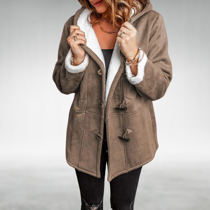 Clementine | Izsmalcināta Fleece oderēta Ziemas Manteļa