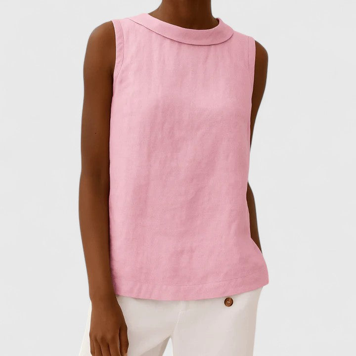 Scarlette | Elegants tops ar rullīšu apkakli