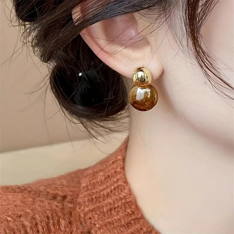 Aurélie Amber Pilienu Earrings | Zeltaini