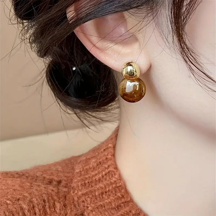 Aurélie Amber Pilienu Earrings | Zeltaini