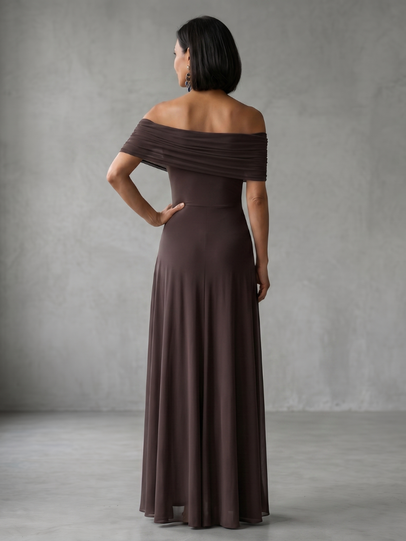Ivette | Off Shoulder Drapēts Midi Kleita