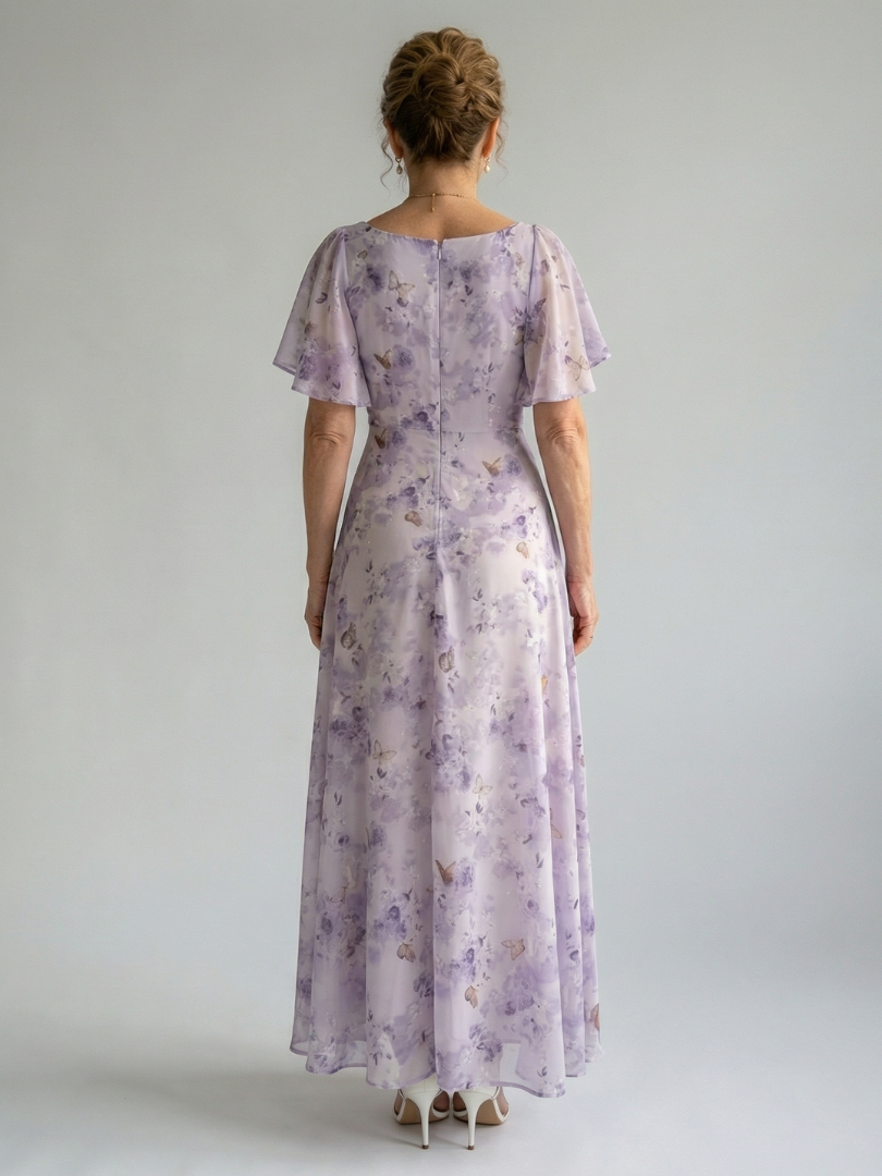 Rosemonde | Flutter Piedurkņu Midi Kleita