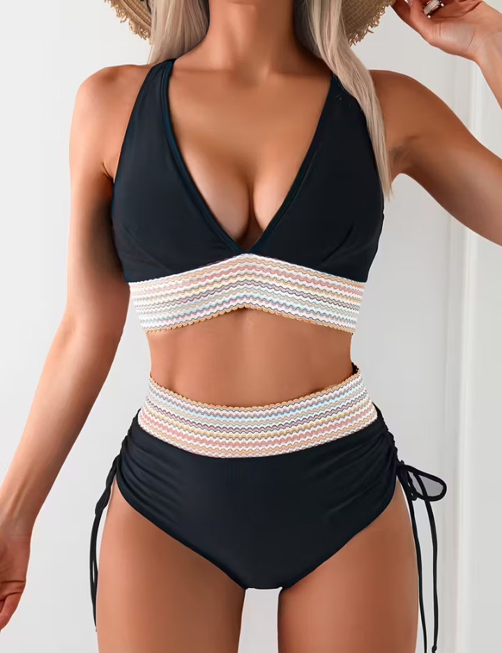 Baptistine | Elegants augstās jostas bikini komplekts