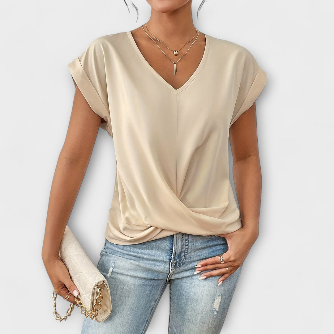 Nadia | Elegants V-veida Top