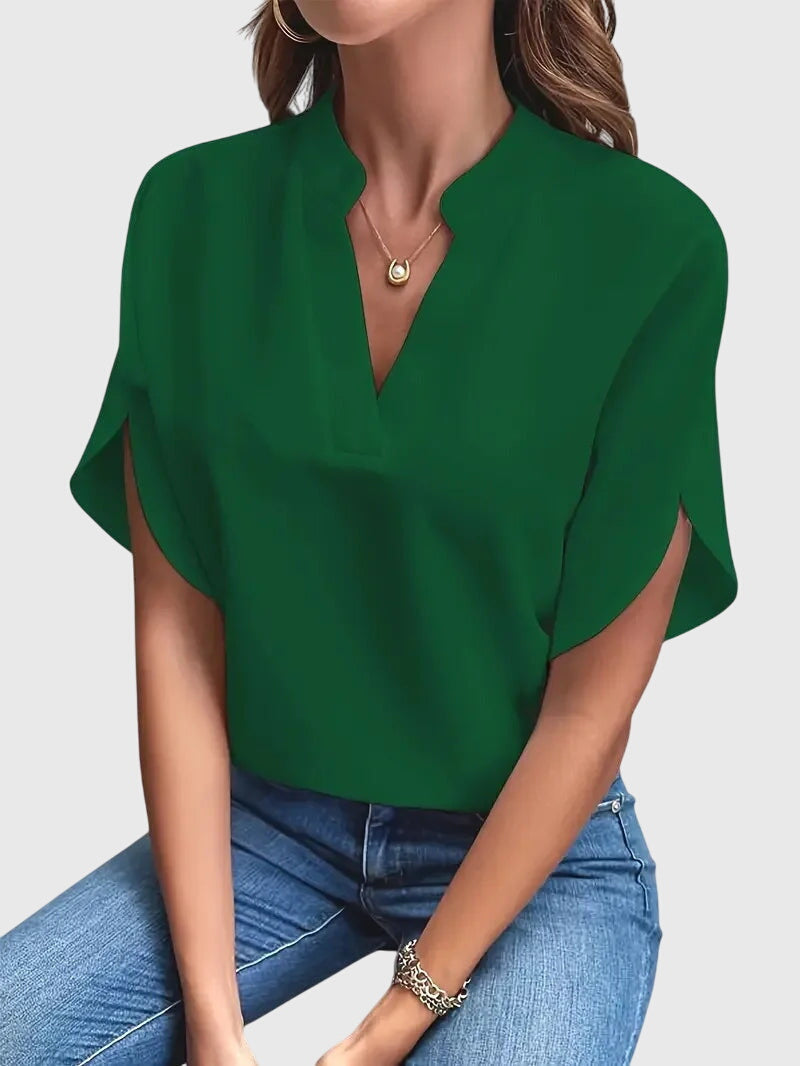 Malorie | Mīksta un Eleganta V-Veida Krekls
