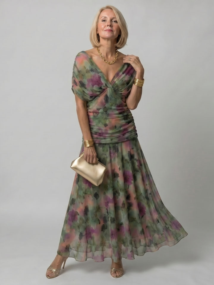 Eulalie | Off Shoulder Flow Midi Kleita