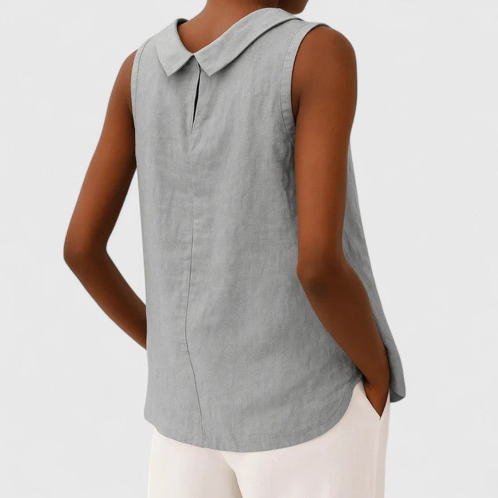 Scarlette | Elegants tops ar rullīšu apkakli