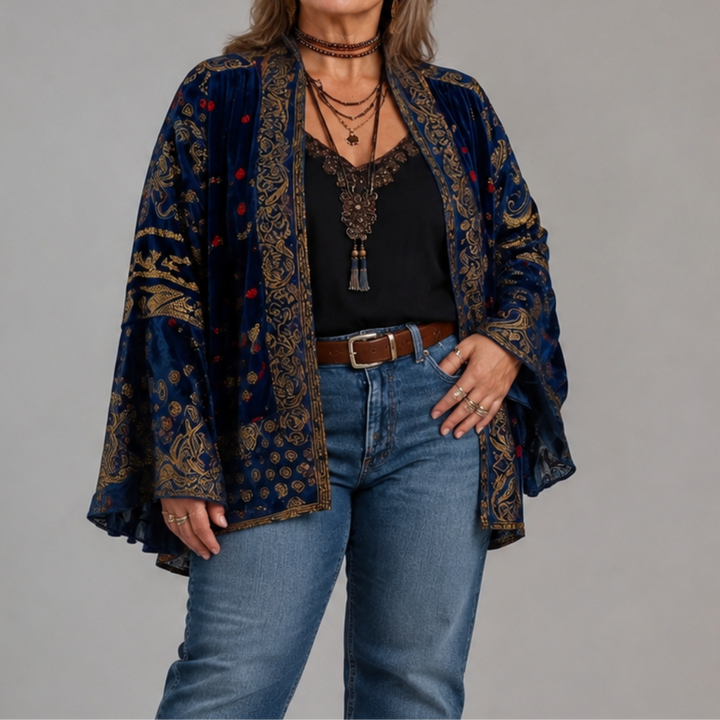 Hermīne | Boho stila izšūts kimono