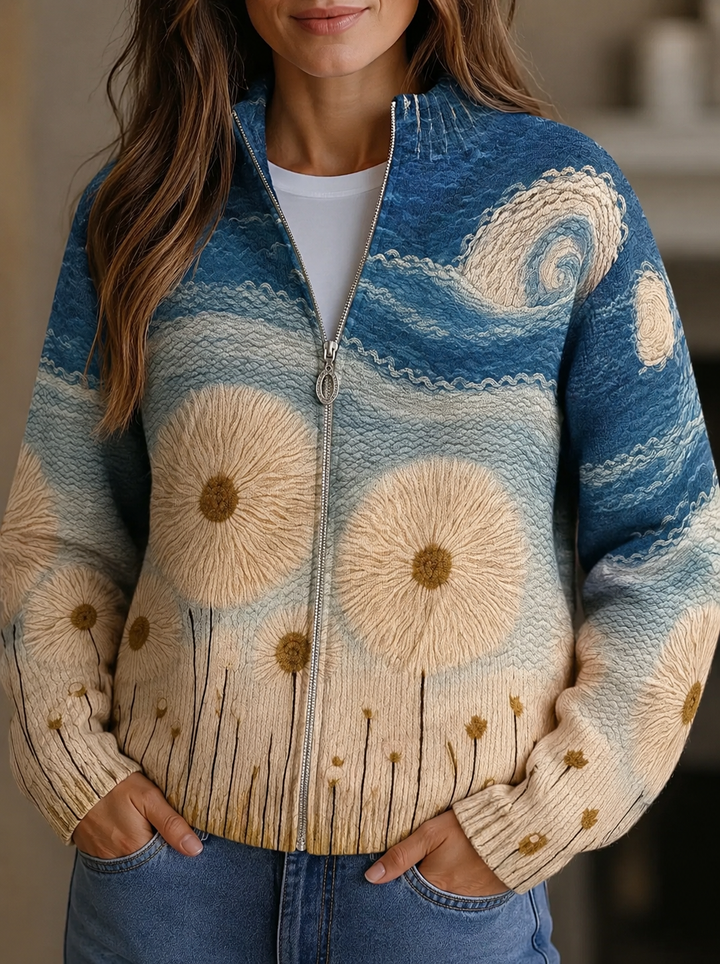 Lucrece | Pienenes pļavas quilted rāvējslēdzēja džemperis