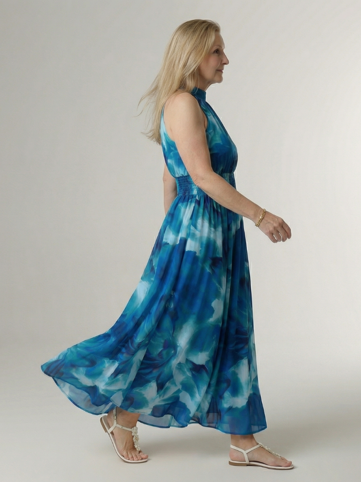 Claude | Savāktā haltera midi kleita