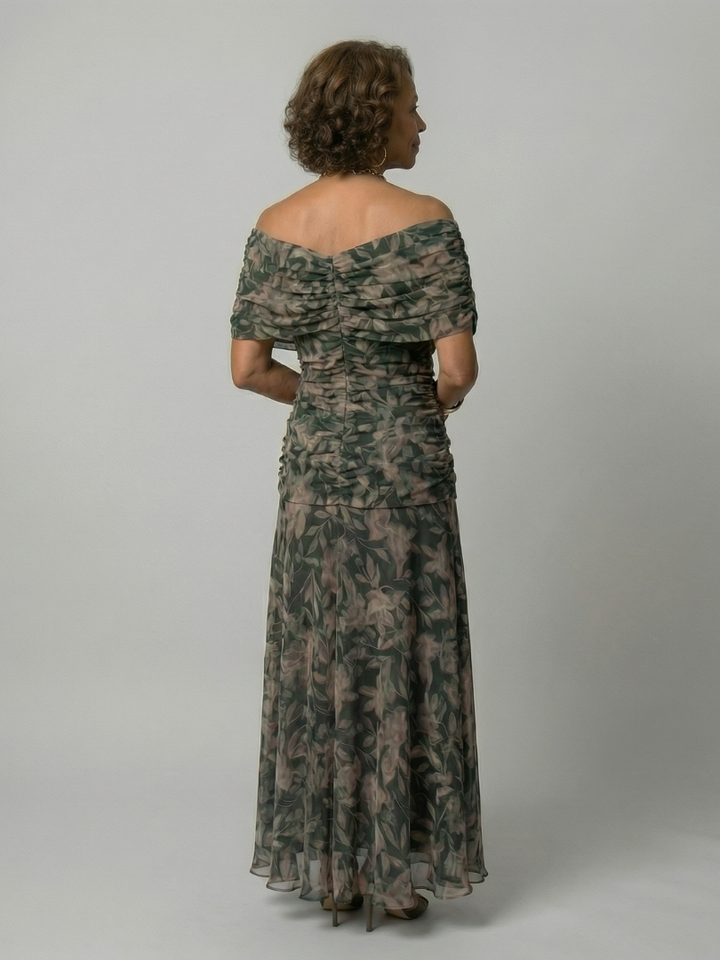 Fiorella | Off Shoulder Flow Midi Kleita