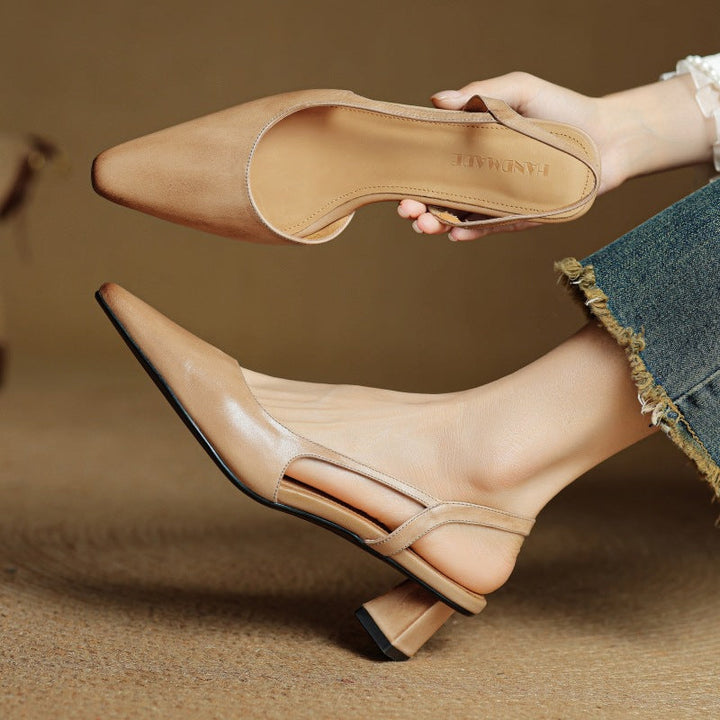 Malia Ādas Slingback Kurpes