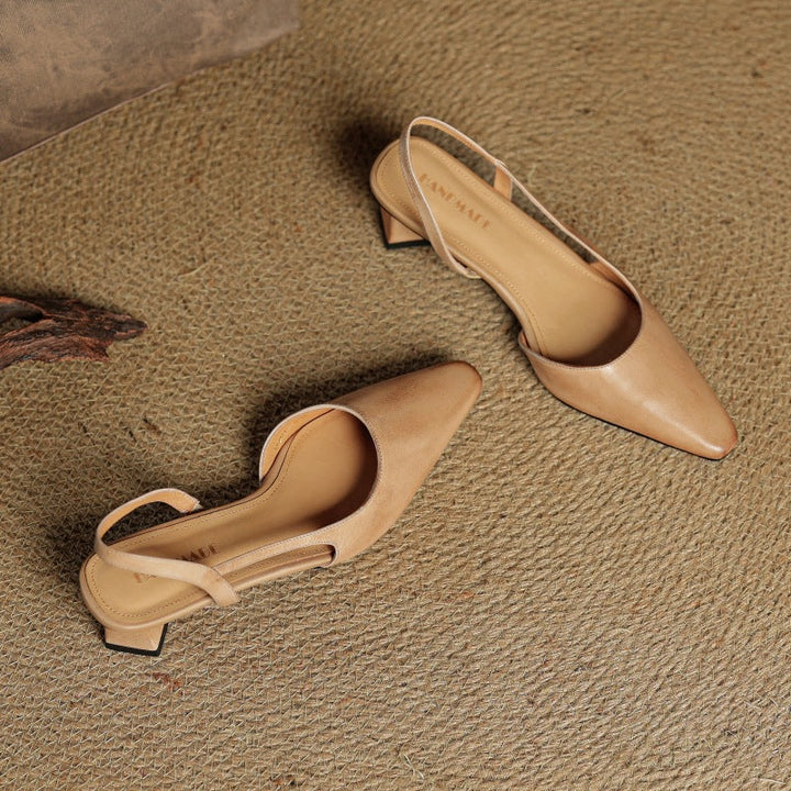 Malia Ādas Slingback Kurpes