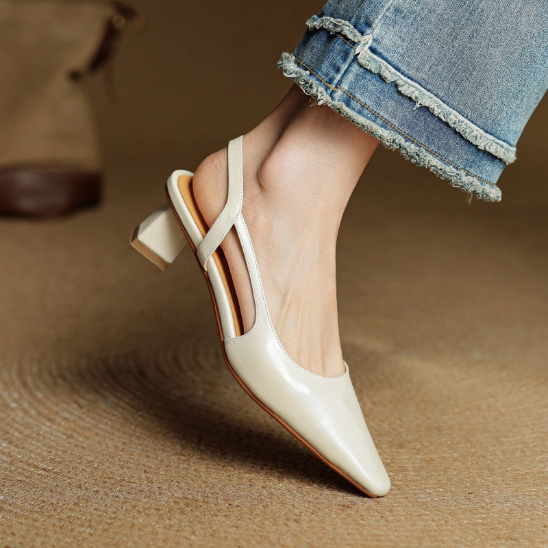 Malia Ādas Slingback Kurpes