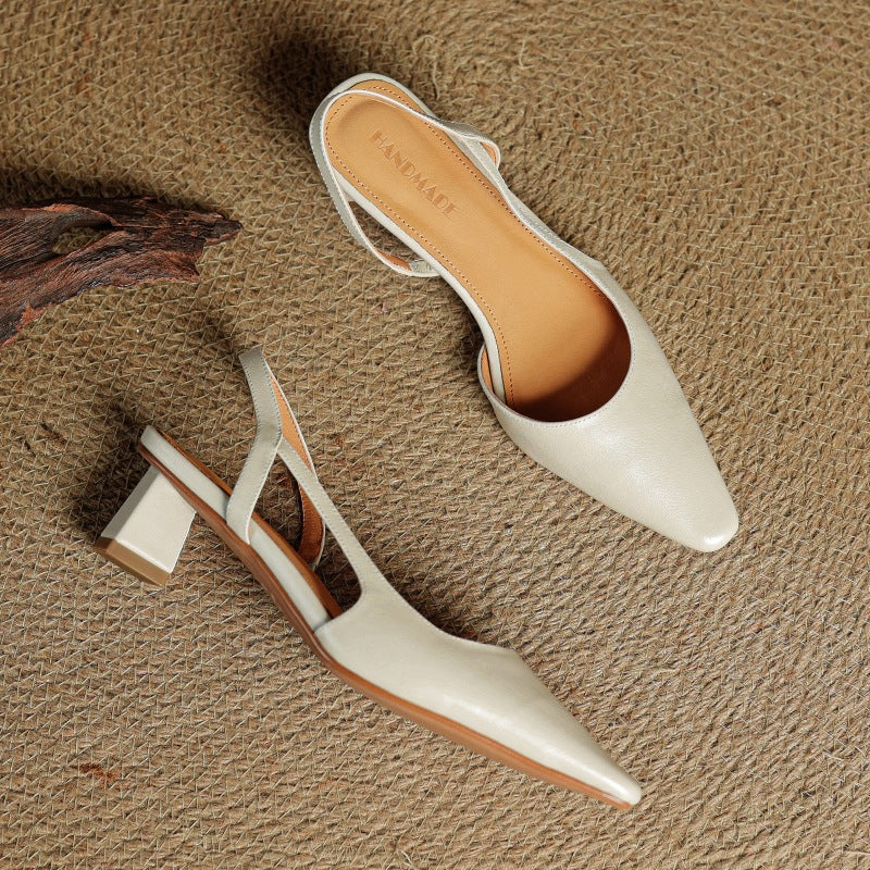 Malia Ādas Slingback Kurpes