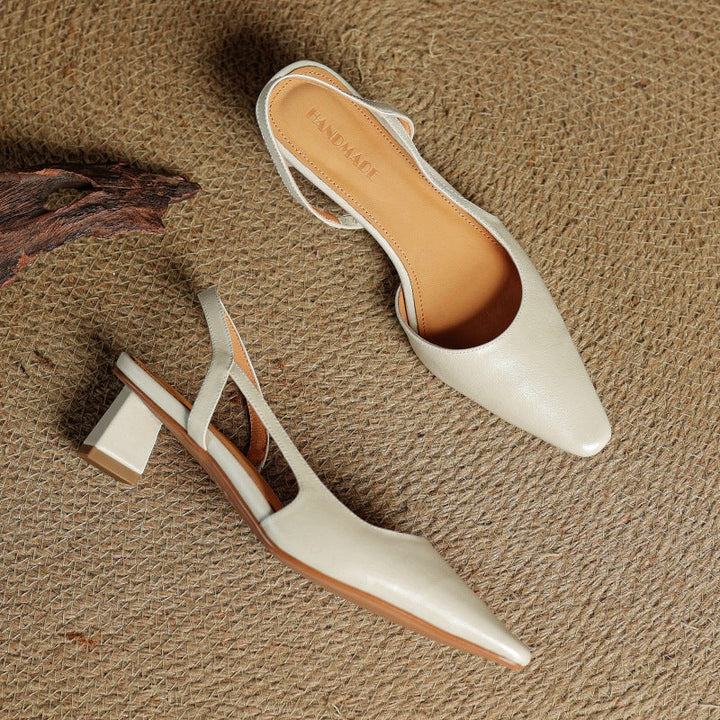 Malia Ādas Slingback Kurpes