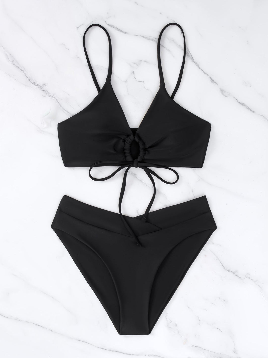 Angelique | Priekšējā sasaistes divdaļīgais bikini komplekts