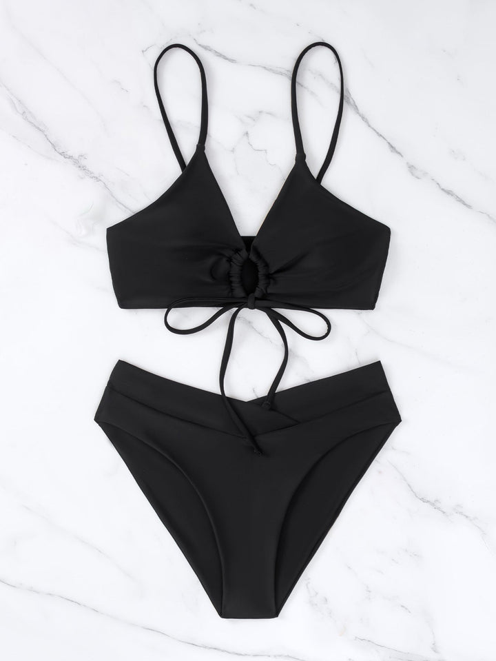 Angelique | Priekšējā sasaistes divdaļīgais bikini komplekts