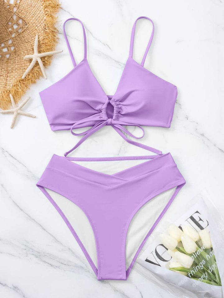 Angelique | Priekšējā sasaistes divdaļīgais bikini komplekts