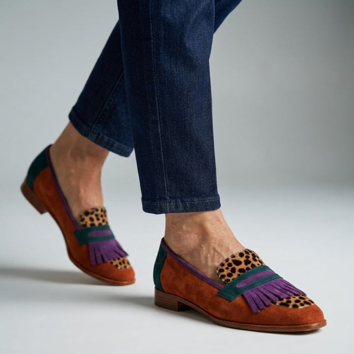 Monique | Kvadrātveida Purngala Fringed Loafers