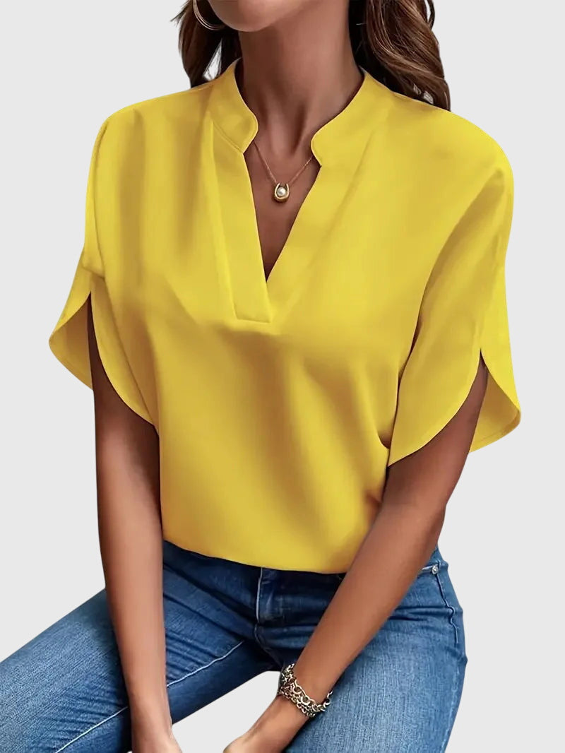 Malorie | Mīksta un Eleganta V-Veida Krekls