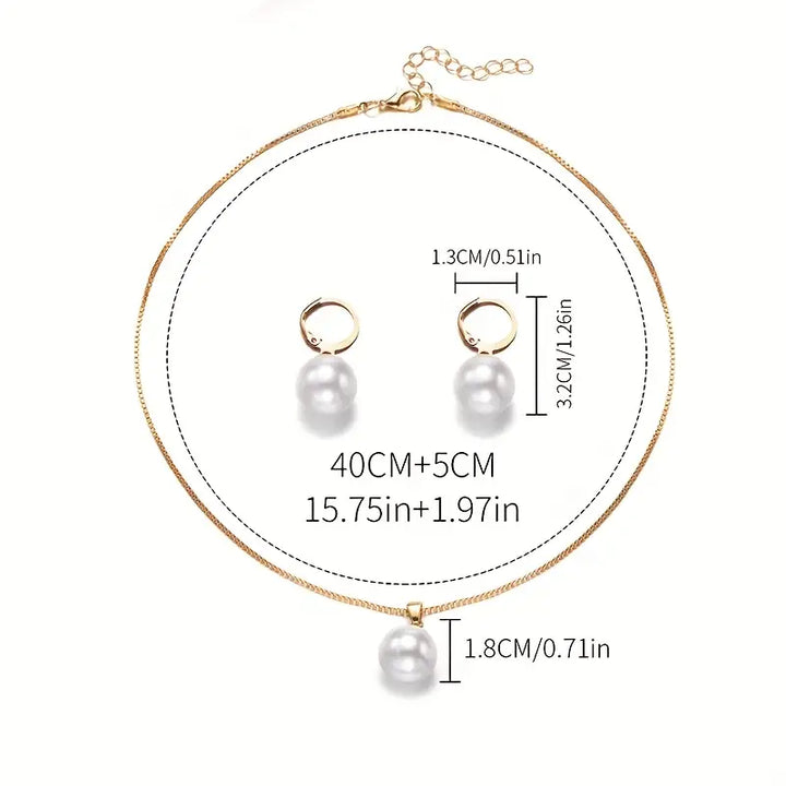 Zelta Pērļu Rotaslietu Komplekts | Elegants Zelta Dizains
