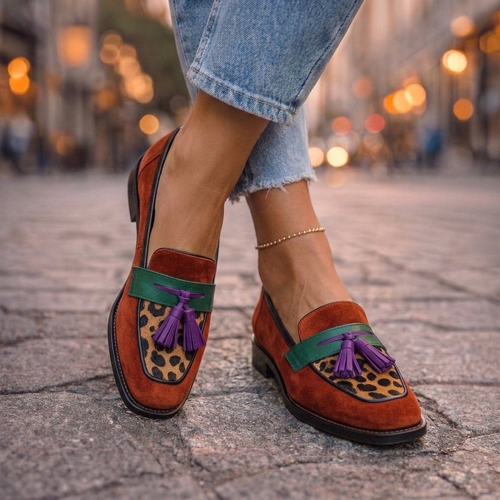 Monique | Kvadrātveida Purngala Fringed Loafers