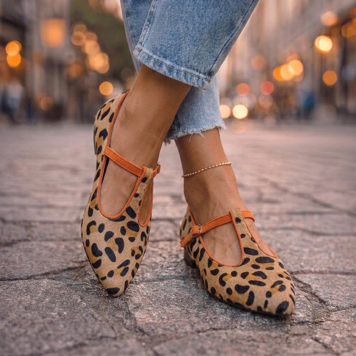 Maelys | Leoparda punktētas kurpes ar sprādzi