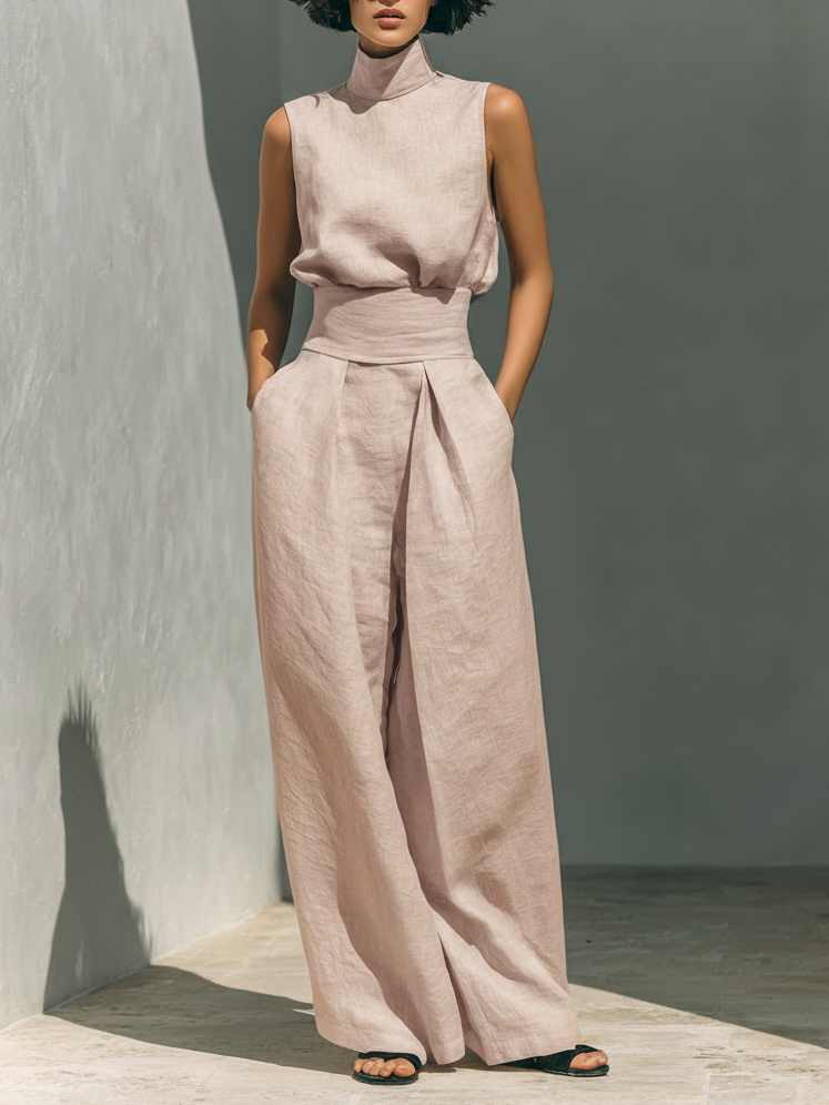 Cassia | Elegants lina plaša kāju komplekts