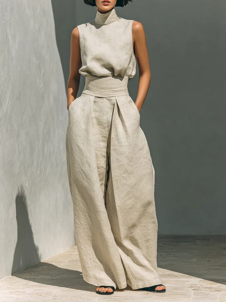 Cassia | Elegants lina plaša kāju komplekts