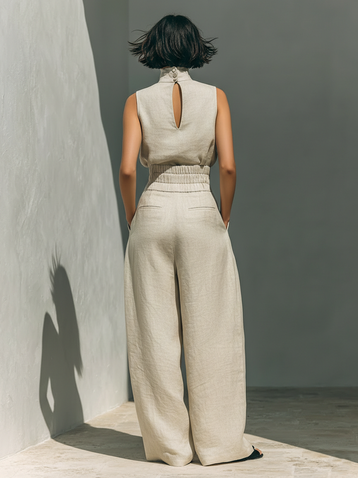 Cassia | Elegants lina plaša kāju komplekts