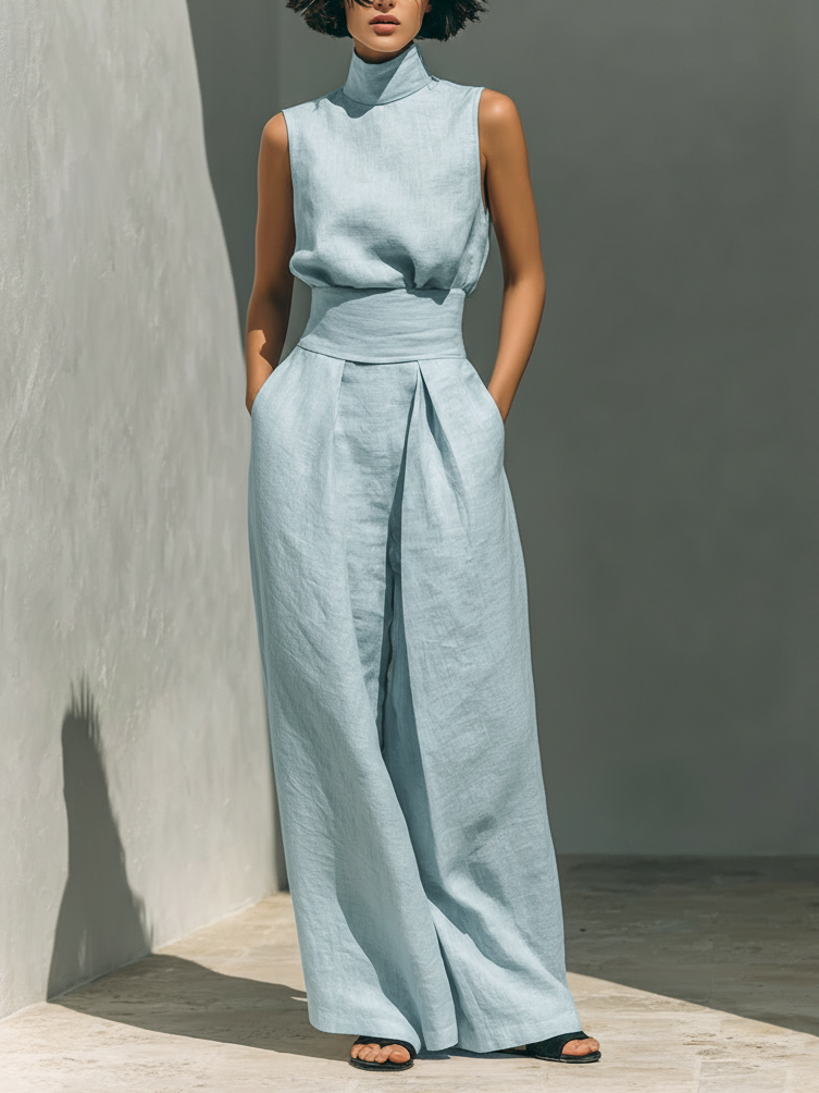 Cassia | Elegants lina plaša kāju komplekts