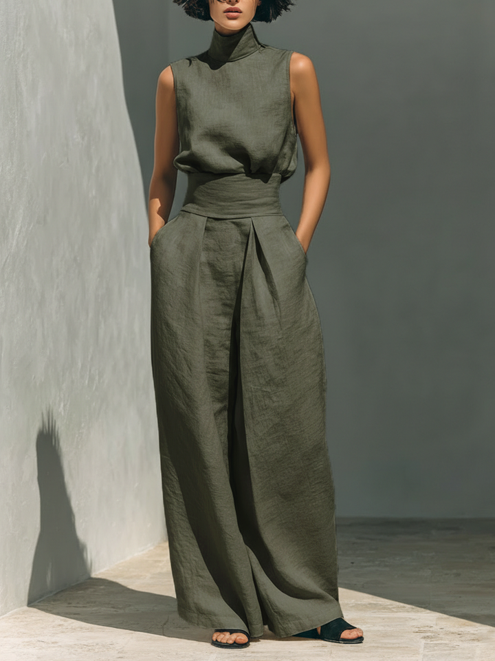 Cassia | Elegants lina plaša kāju komplekts