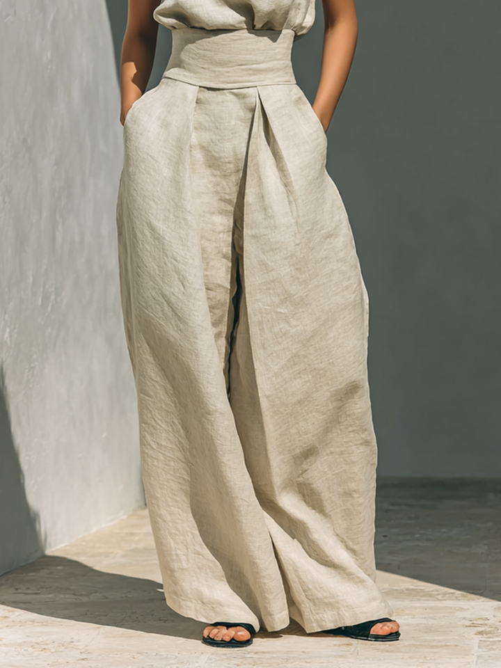 Cassia | Elegants lina plaša kāju komplekts