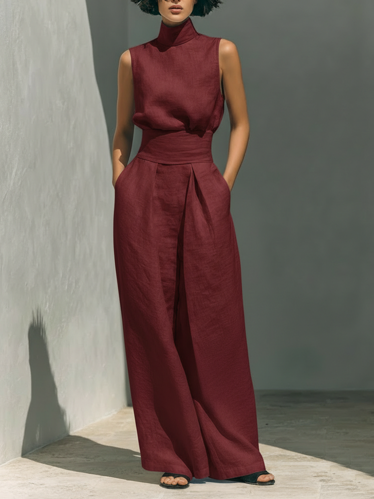 Cassia | Elegants lina plaša kāju komplekts